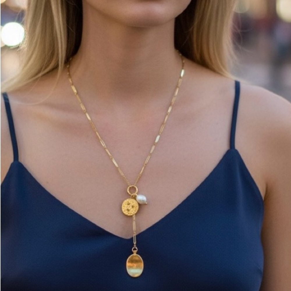 Celestial Star Pearl and Crystal Necklace